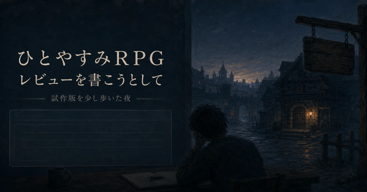 ひとやすみRPG レビューを書こうとして